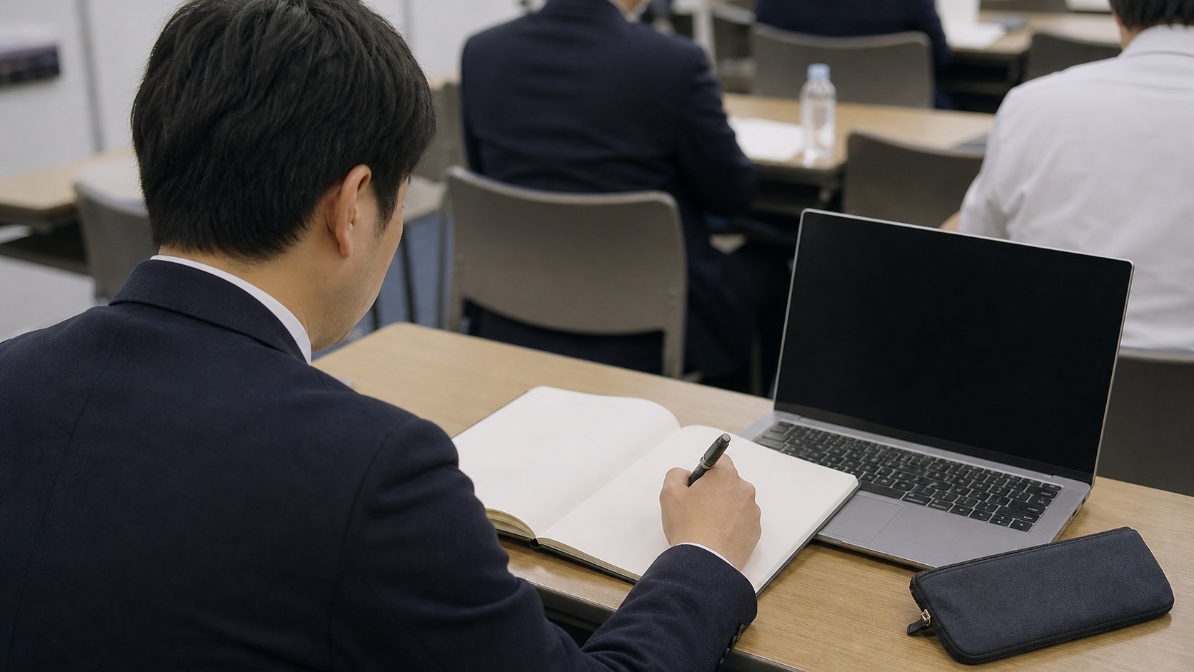 Claude Code研修のカリキュラムを受講しながらメモを取る受講者