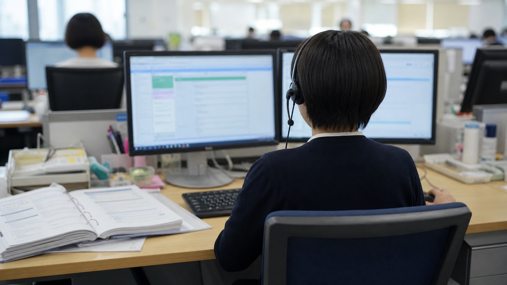 カスタマーサポートにAIを導入した企業の問い合わせ対応デスク
