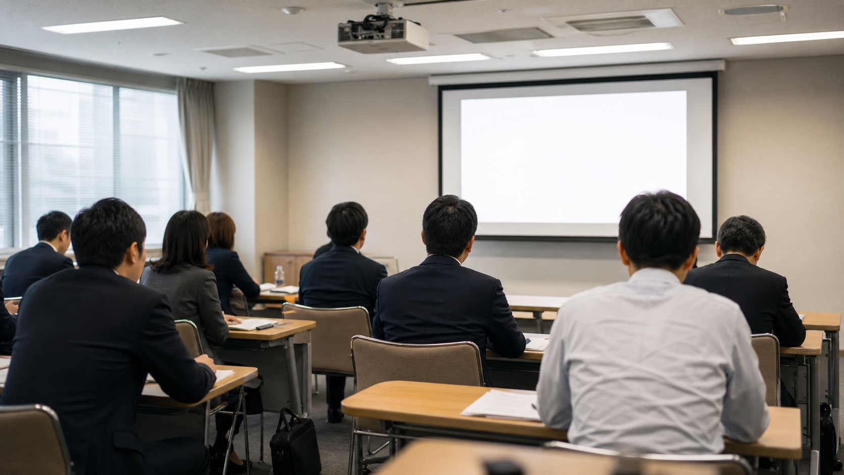 生成AIの活用を庁内で説明する自治体の会議