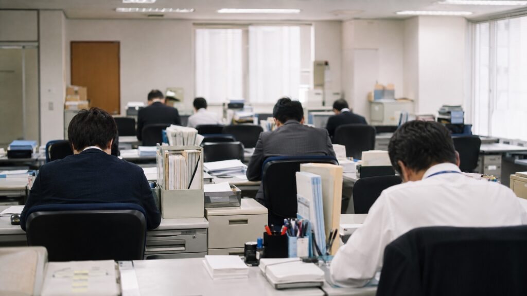 生成AIの社内活用が止まっている事務所の様子