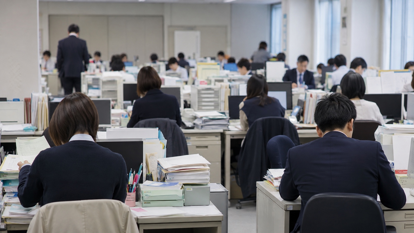 自治体DXの全体像を捉える市役所の執務室