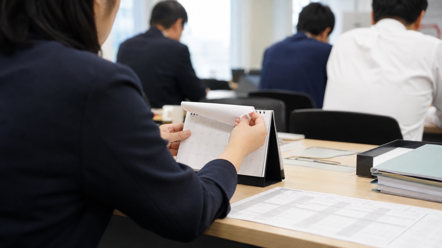 自治体DX推進計画の年次スケジュールを確認する職員の手元