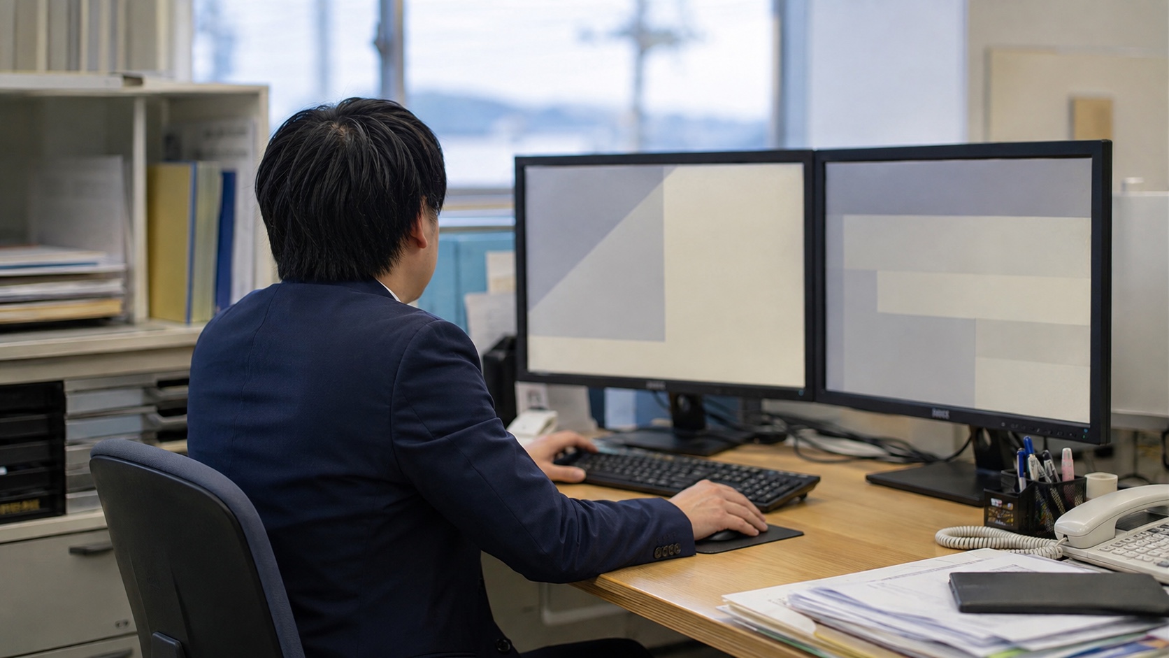 中小企業がDXを内製で進める社内の作業風景